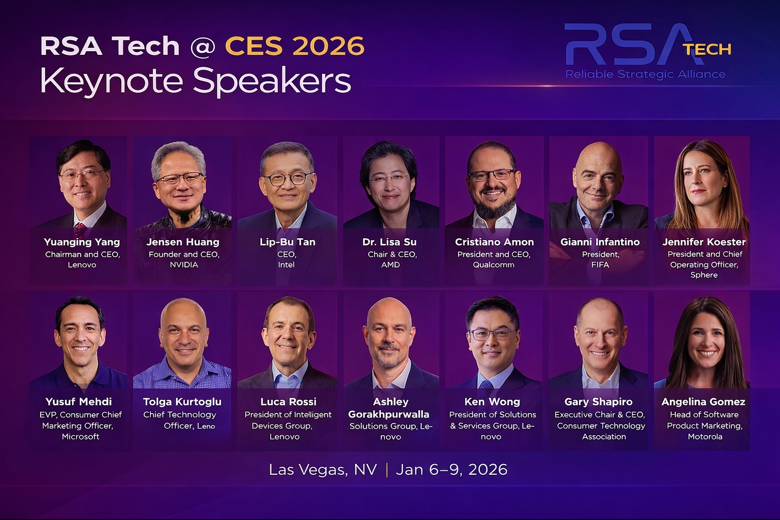 CES 2026 Keynote Speakers